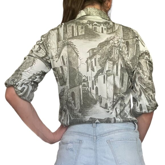 VTG Printed Blouse - Picture 3 of 10